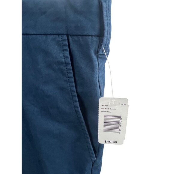 Izod Saltwater Men's 7'' Twill Stretch Shorts Size 42 Navy Blue Chino Summer - Picture 7 of 10